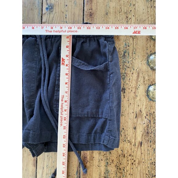 Universal Thread Womens black gray Shorts M‎ linen elastic waist drawstring - Picture 6 of 6
